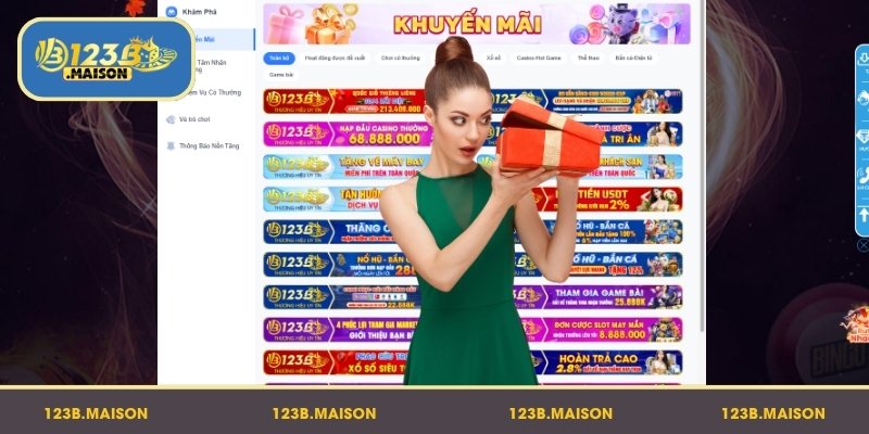 Những khuyến mãi hấp dẫn không nên bỏ lỡ tại 123B